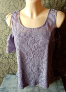 bluzka damska w kwiaty koronka