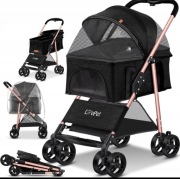 Wózek Lovpet czarny rozm. M/L 125 x 65 x 65 cm