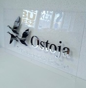 Logo 3D litery SZYLD beauty lustro NA ŚCIANĘ plexi ZŁOTA SREBRNA 