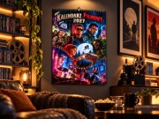 Kalendarz Filmowy 2027 A3 – Kultowe Filmy Lat 80 – 12 Miesięcy – Kino Retro
