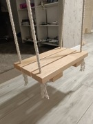 Solidna drewniana huśtawka do ogrodu pokoju tarasu