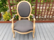 Fotel / krzesło w stylu Ludwika, brzoza