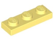 LEGO PŁYTKA 1X3 ŻÓŁTA - 2 SZTUKI