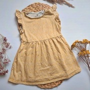 Sukienka żółta w kwiaty kwiatki floral 98 104 bawełna bawełniana rozklosH&M