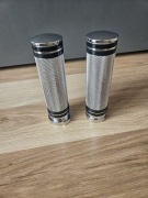 Manetki motocyklowe 1” (25 mm) – CNC, chrom/srebrne – nowe 