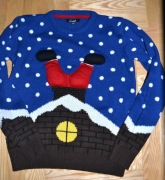 2* Rebel  Świąteczny sweter zabawny Mikołaj w kominie 12/13 lat_ 152/158 cm