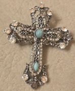 Piękna bogatozdobiona broszka GÓRALSKA przypinka ozdoba żakietu koszuli.