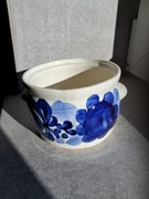 cukiernica z fajansu z Włocławka z prlu stan db+ brak pokrywki śr. 12 cm