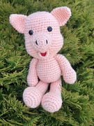 Prosiaczek, świnka - zabawka, rękodzieło, szydełko, amigurumi