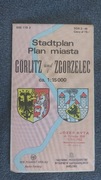 Stadtplan Zgorzelec Gorlitz DDR w języku niemieckim  i polskim 1979