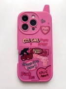 Różowe Etui Y2K Lusterko Mirror Case 2000s Coquette Kawaii Retro Aesthetic