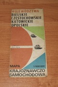 Woj. Bielskie Częstochowskie Katowickie mapa 1977