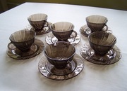 Filiżanki z podstawkami - 6 kpl. VERECO FRANCE.