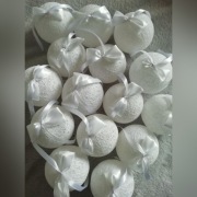 Bombki z nici Ażurowe średnia 7cm