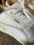 Białe buty z złotym zdobieniem męskie,  Puma