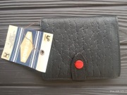 Portmonetka portfel skórzany skóra BUKAT czarny CEPELIA  NOWY PRL 1976r