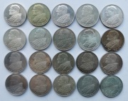 Srebrny zestaw 20 x 1000zł Jan Paweł II 1982 i 1983 Polska