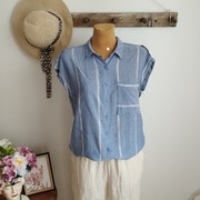 Bluzka damska Next r.38 w paski, zapinana na guziki, kieszonka