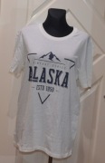 T-shirt męski CLEVE XL kremowy | Alaska Vintage | 100% Bawełna
