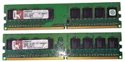 2x Kingston DDR2 PC2-4200E 512MB = 1GB komplet KTD-DM8400A/512