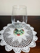 Szklanka na stopce ceramika bolesławiecka