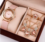 Luksusowy zestaw z damskim zegarkiem