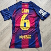 koszulka FC BARCELONA domowa 2025/26 GAVI 6! meczówka S slim! Liga Mistrzów