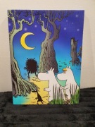 Muminki plakat 30x40 cm na ramie Moomin