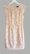 Damska sukienka koronkowa pudrowy róż na ramiączkach Miss selfridge 36/S