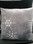 Jasiek poszewka srebrna świąteczna  eurofirany  szary