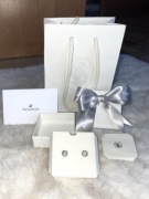 Srebrne kolczyki Swarovski -pełen zestaw z certyfikatem autentyczności