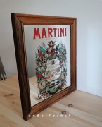 Lustro barowe Martini w drewnianej ramie reklamowe dekoracja ścienna