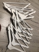 Wieszaki białe 20szt drewniane SOHGMICS