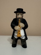 RĘCZNIE RZEŹBIONA FIGURKA DREWNIANA ŻYD - ŚREDNIA 10CM