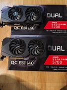 Karta graficzna Asus DUAL RX5700 O8G EVO 8 GB - 2 sztuki
