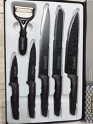 Zestaw noży kuchennych z powłoką ceramiczną nieprzywierającą z obierakiem