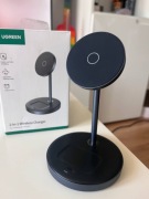 UGREEN ładowarka bezprzewodowa 2w1 stojak Qi iPhone AirPods