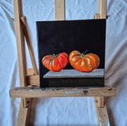 Pomidory martwa natura obraz na płótnie od artysty malarza na prezent 