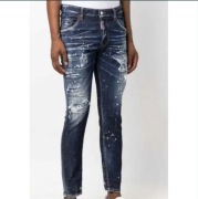 Dsquared2 jeans dark ripped BLEACH WASH COOL GUY roz.50 (34/32) oryginal