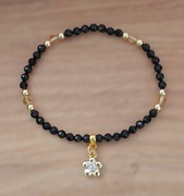 Bransoletka kamienie naturalne turmalin cytryn hematyt zawieszka 