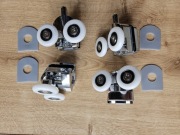 Rolka kabiny prysznicowej dolna/gorna KOMPLET 4 szt. kolko 25mm otwor 8-12