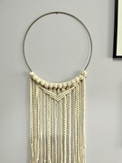 Łapacz snów na złotym okręgu makrama handmade