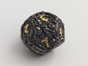 Kość do gry metalowa czaszki szkielety K12