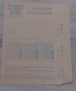 Stary kupon Lotto Zakłady specjalne