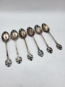 Posrebrzany zestaw 6 łyżeczek do herbaty/kawy