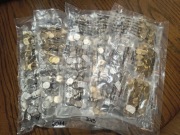 Woreczki mennicze NBP, zestaw 50,20,10,5,2,1 gr. 2011 rok