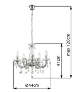 Żyrandol wiszący Globo CUIMBRA II 63116-5 