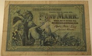 *Niemiecki Banknot Art-Deco 5 Marek 1904 Seria A-1826133