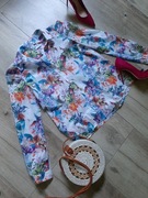 Bluzka - koszula z bufkami, Wólczanka, rozm.34,jak rajski ogród, st.idealny