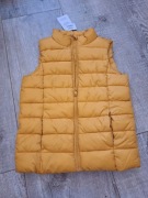 Kamizelka/ bezrękawnik dziecięcy, musztardowy - rozm 134/140